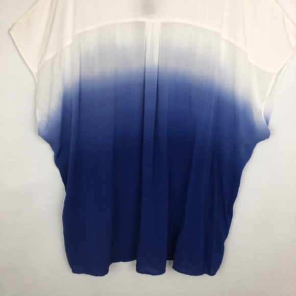 Torrid Blue Dip Dye Challis Ombré Dolman Blouse Top Dolman Fit NEW Women’s Sz 4X - Picture 14 of 15